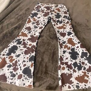 Ranch dressin flared cowprint jeans size 14